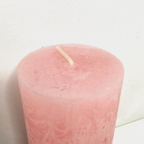 Soft Rose Rustic Candle 11cm